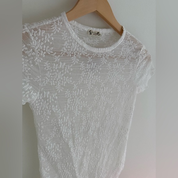 FP Intimately Ready to Go Lace Tee NWOT ivory - Picture 2 of 9
